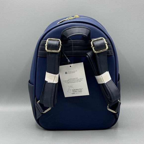 Studio Ghibli My Neighbor Totoro Umbrella Fuzzy Mini Backpack NEW - Picture 4 of 8